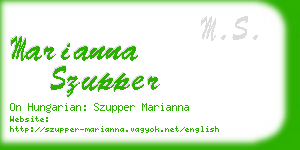 marianna szupper business card